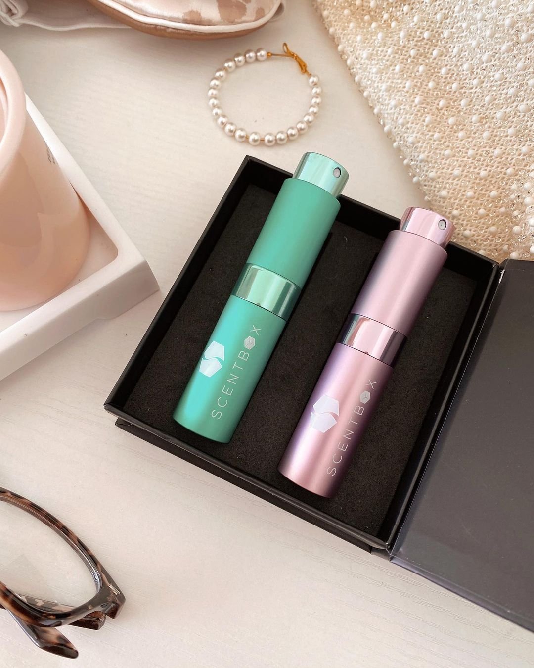 ScentBox monthly fragrance subscription featuring luxury designer perfumes and colognes from Gucci Versace Dior